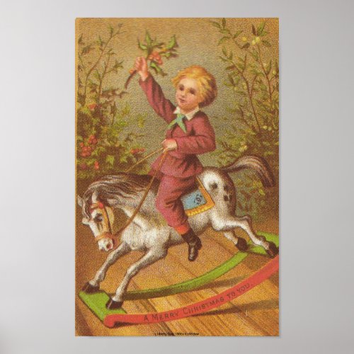 CANVAS ARTWORK _ 1800s ART FROM CHROMOLITHOGRAPH Poster