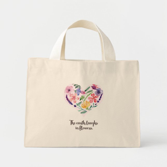 Canvas Baf - The earth laughs in flowers Mini Tote Bag (Front)
