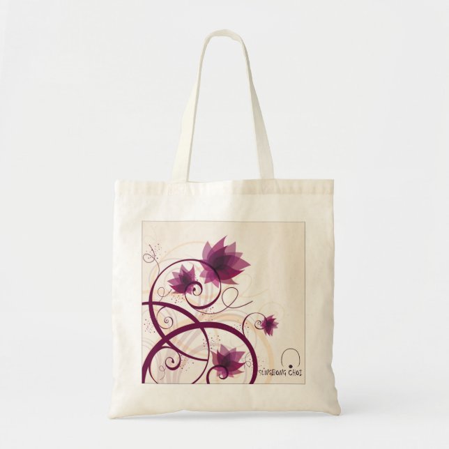 Canvas Bag- Purple Dream  캔버스 백-보랏빛 꿈 Tote Bag (Front)