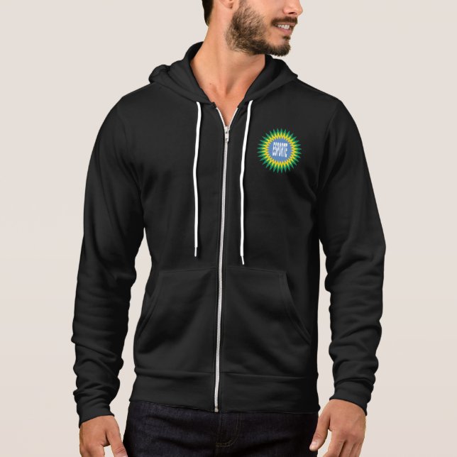 Canvas black jacket DESIGN BRAZIL ESPORTE Hoodie (Front)