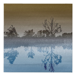 Canvas Blue Sea ​​Sparkle Watercolor Landscape Art