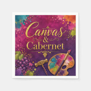 Canvas & Cabernet Paint and Sip Napkins