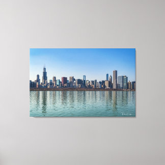 Canvas - Chicago Skyline Lake Michigan Illinois Print