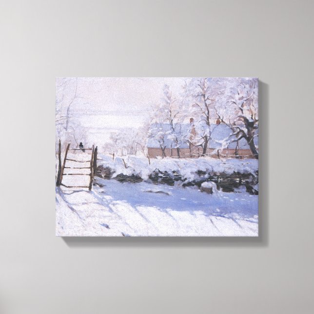 Canvas Claude Monet The Magpie Winter Landscape Print (Front)