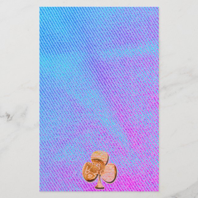 Canvas clover, bright denim textile fabric pattern (Front)