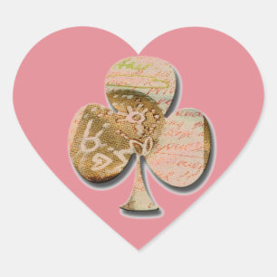 Canvas clover heart sticker