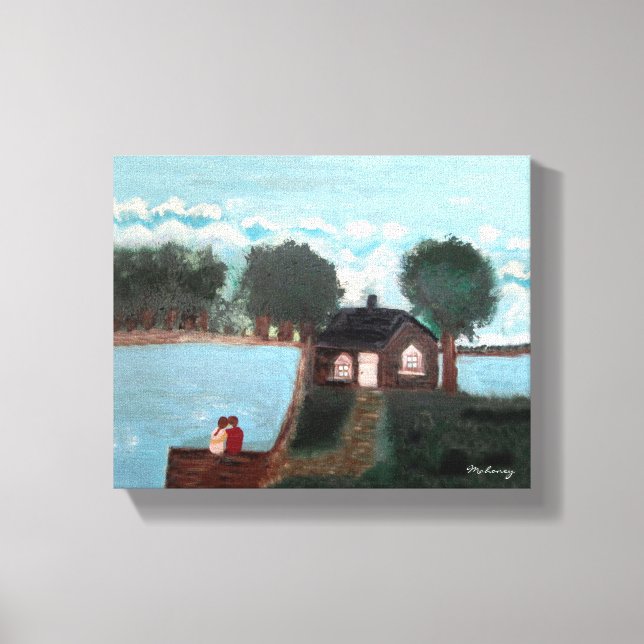 CANVAS: Couple at a Cabin_ Canvas Print (Front)