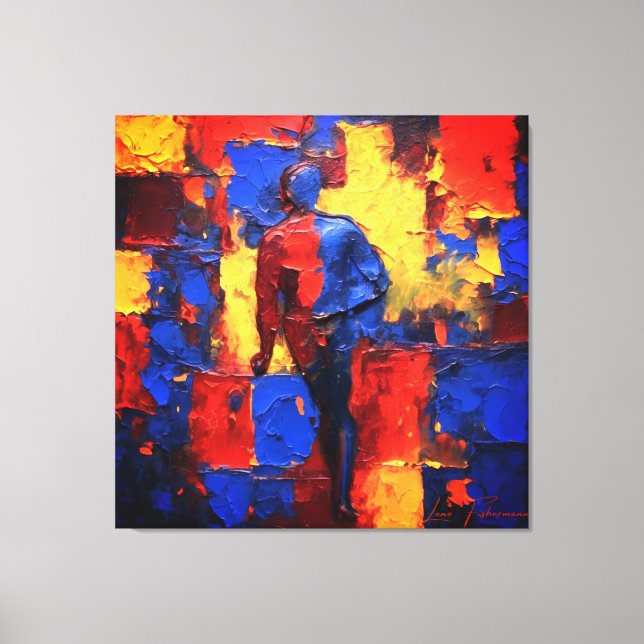 Canvas Expressive Abstract Decorative Print (Front)