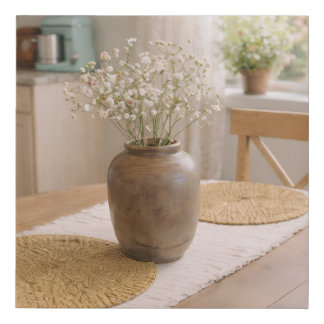 Canvas Faux Wrapped Print Neutral Farmhouse