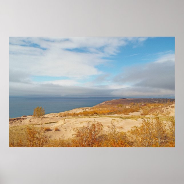 CANVAS GLOSS/ SLEEPING BEAR DUNES/LAKE, DUNES, SKY POSTER (Front)