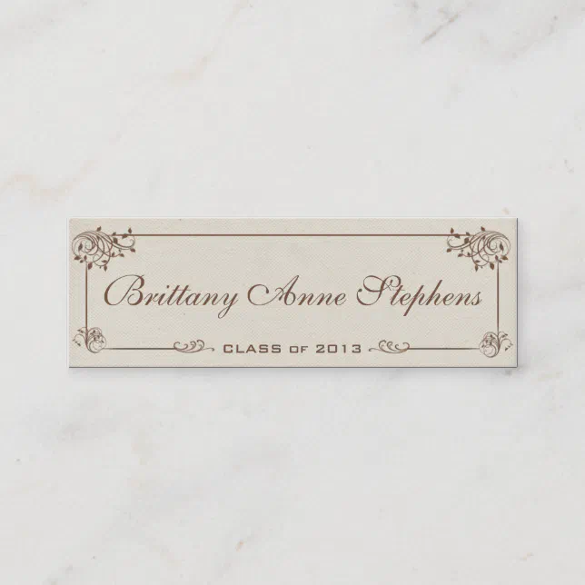 Canvas Graduation Name Card Insert | Zazzle
