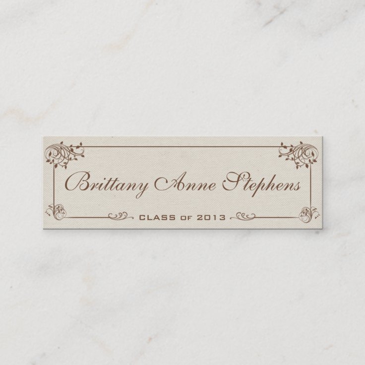 Canvas Graduation Name Card Insert | Zazzle