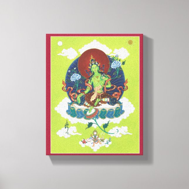 CANVAS - Green Tara - Most important female Buddha (Front)