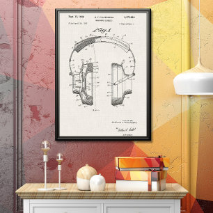 Canvas Headphones Patent Poster
