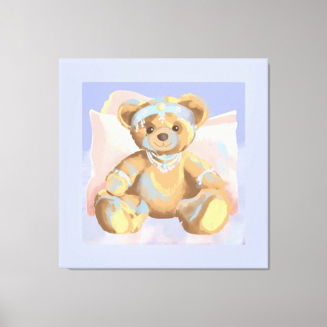 Canvas Jewelry Bear Print (Front)