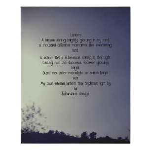 canvas Lantern poem art design