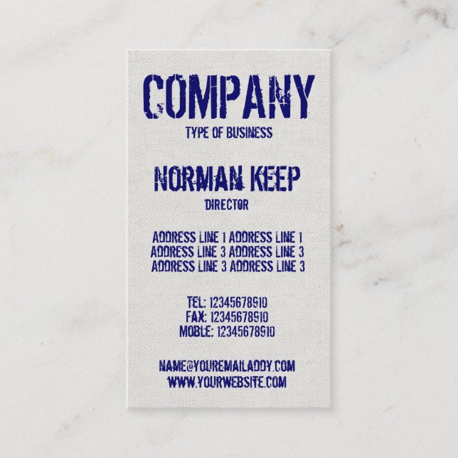 Canvas Look Business Card (Front)