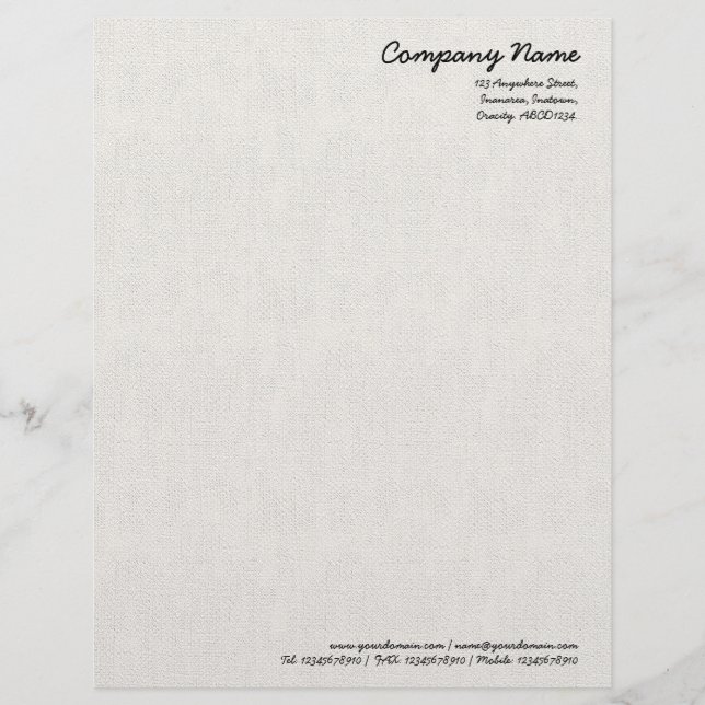 Canvas Look Letterhead (Front)