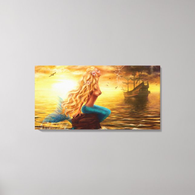 Canvas Mermaid sunset (Front)