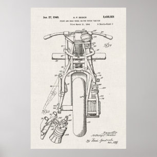 Canvas Motorcycles Patent Poster