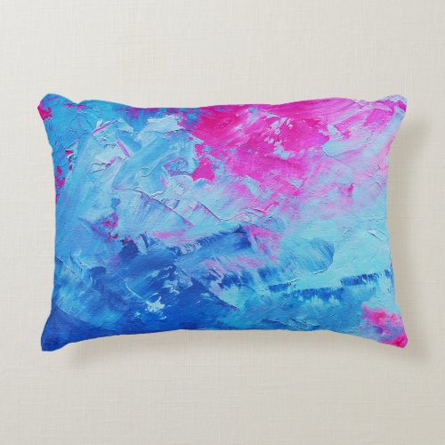 Canvas Mystery Abstract Oil Paint Texture Accent Pillow