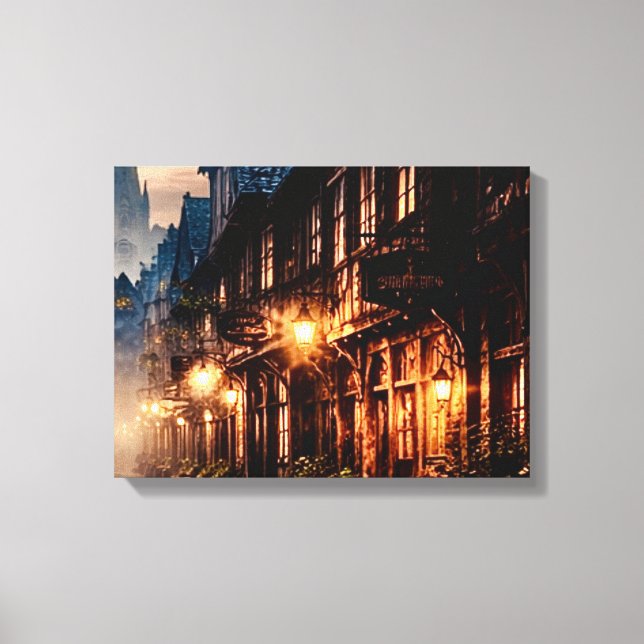 Canvas Night Street Print (Front)