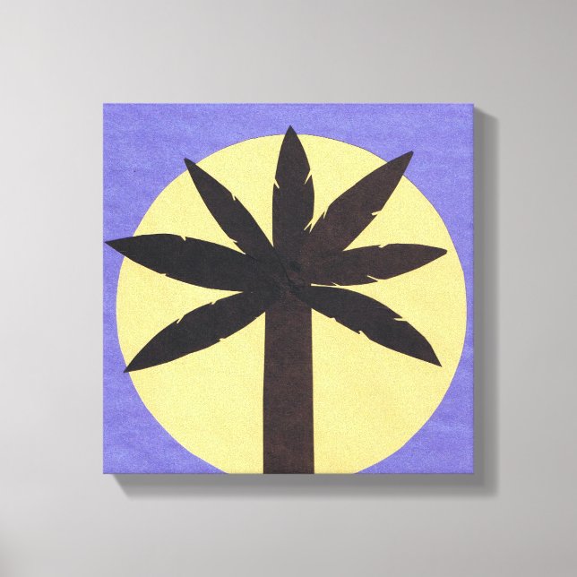 Canvas of Silhouetted Palmetto Print (Front)