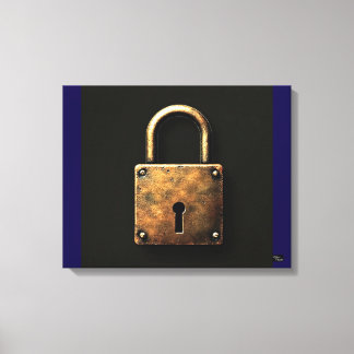 Canvas Old Padlock Print