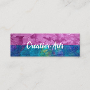 Canvas Paint Stroke Artist Color Block Mini Business Card