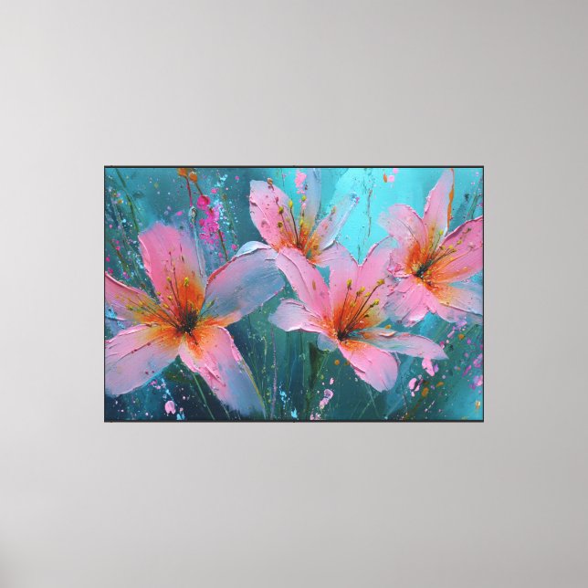 Canvas Paintng  – abstract  Flower Wall Décor (Front)