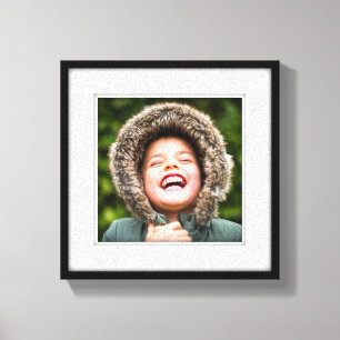 Canvas Personalized Square Photo Template Framed
