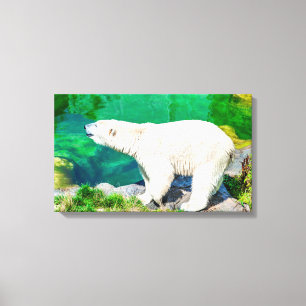 Canvas polar bear print
