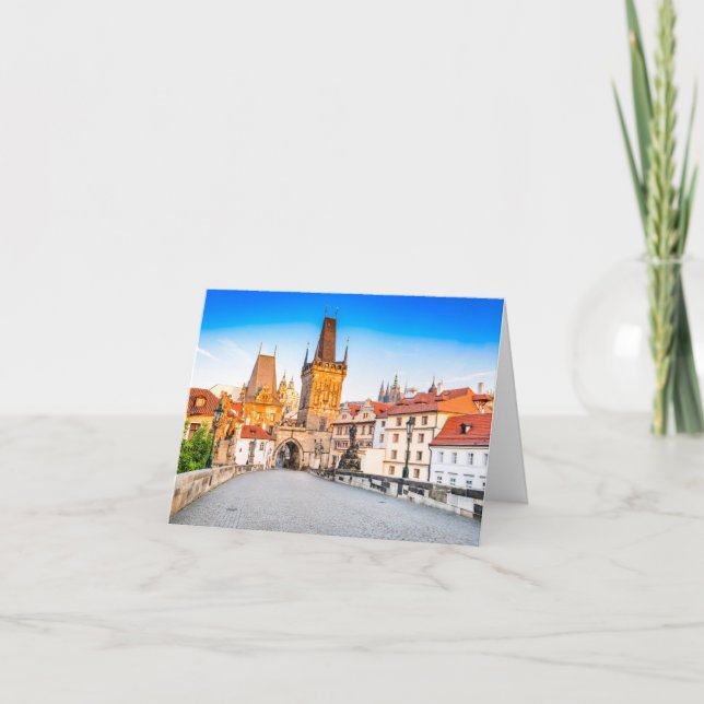 Canvas Prague Letterpress Thank You Card (Front)