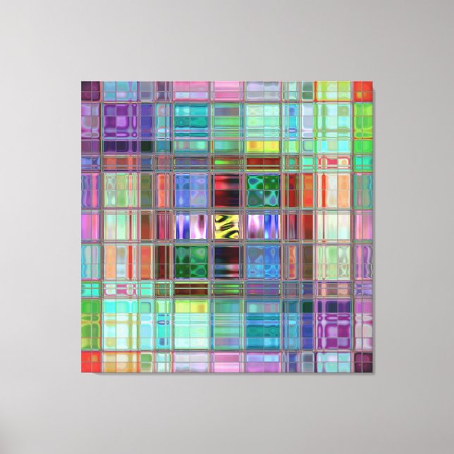 Canvas Print 40x40" Blue Sunrise Mosaic (Front)