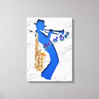 Canvas Print Art of Sax Musician