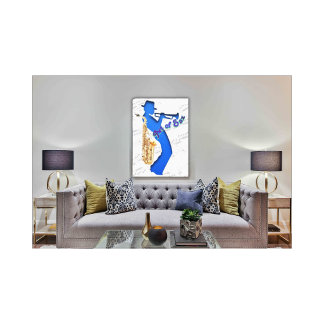 Canvas Print Art of Sax Musician