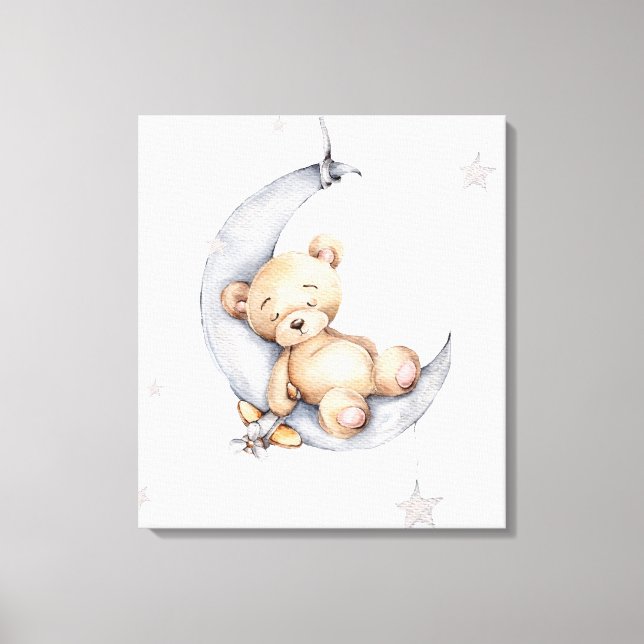 Canvas Print - Bear Sleeping On The Crest Moon (Front)