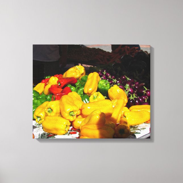 Canvas Print - Bright colored peppers (Front)