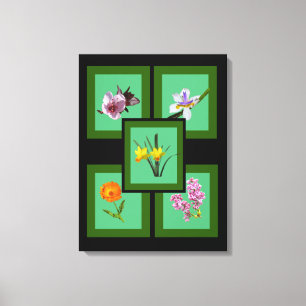Canvas Print - Cut Flowers in Frames