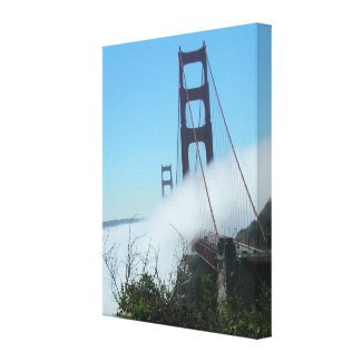 Canvas print - Fog over the Golden Gate Bridge