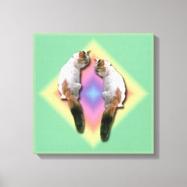 Canvas print - Mirrored Calico Cat (Front)