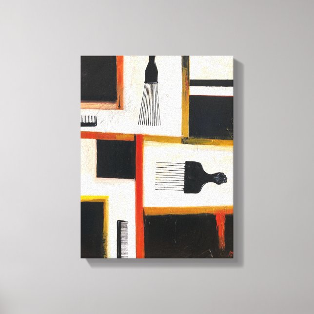 Canvas Print of Afro Picks & Combs (Front)