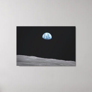 Canvas print of the Earth as seen from the moon