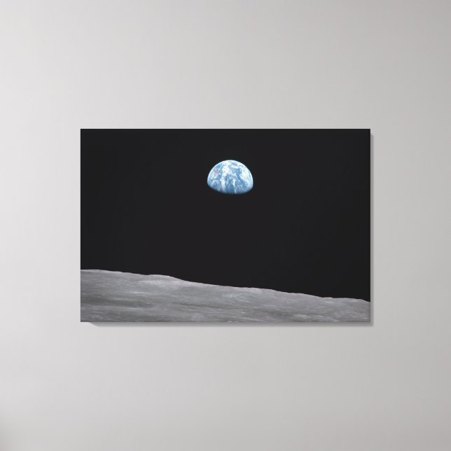 Canvas print of the Earth as seen from the moon (Front)