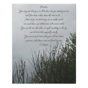 CANVAS PRINT POEM PRICELESS DESIGN