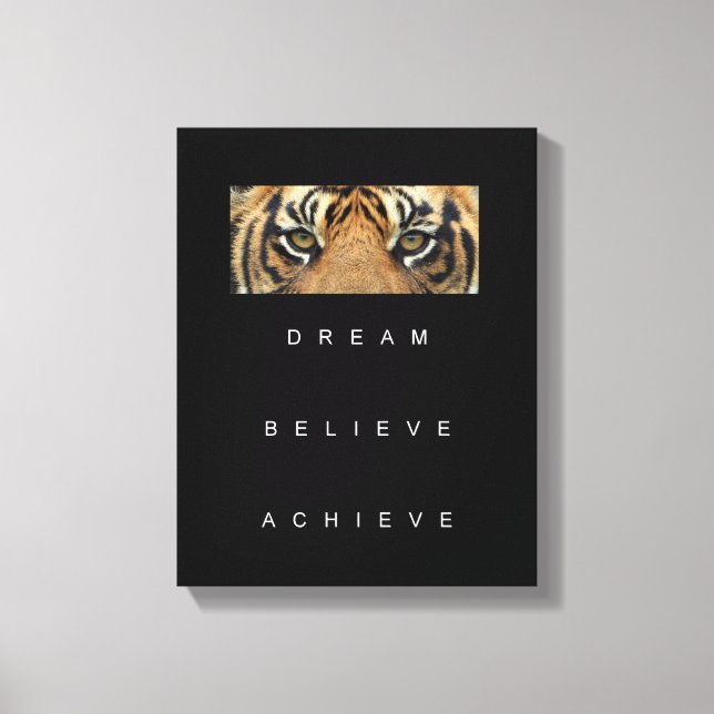 Canvas Print Success Goal Motivational Quote (Front)