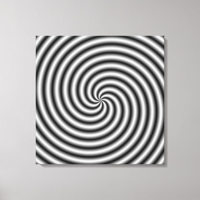 Canvas Print  The Swirl in Black and White (Front)