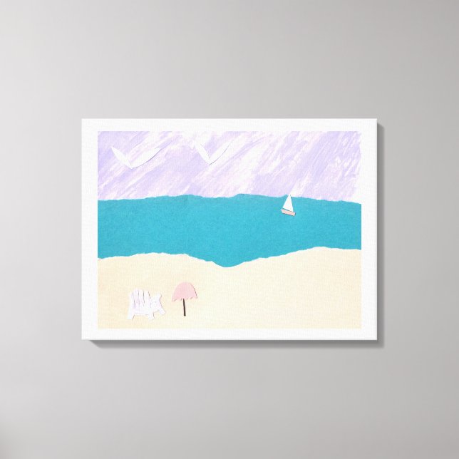 Canvas Print with Beach Design (Front)