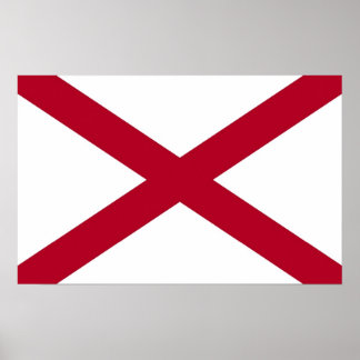 Canvas Print with Flag of Alabama, U.S.A.