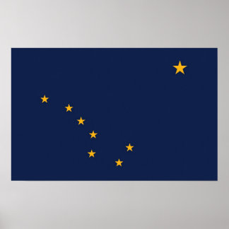 Canvas Print with Flag of Alaska, U.S.A.